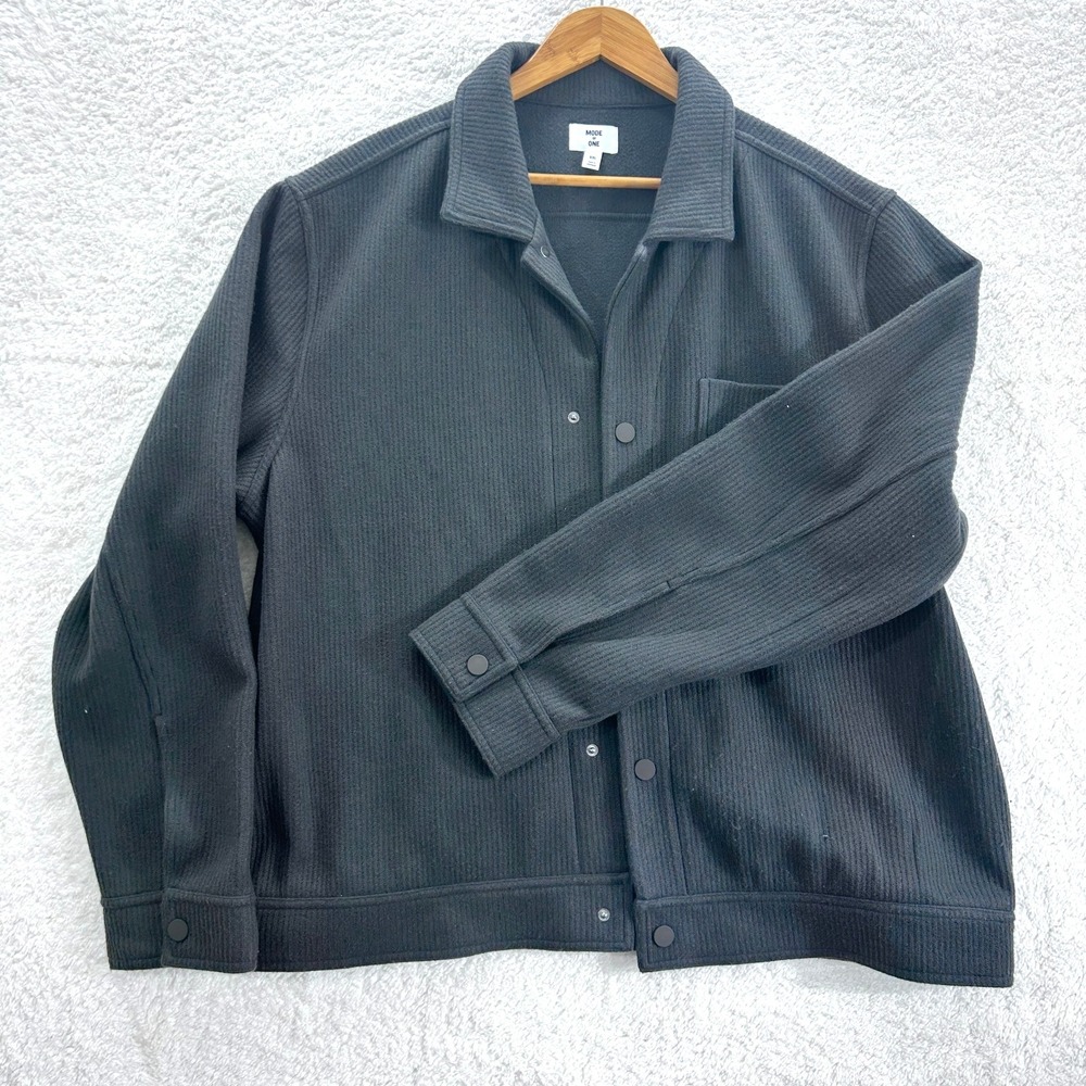 Mode Of One Jacket Men's Gray‎ XXL Long Sleeve Knit Trucker